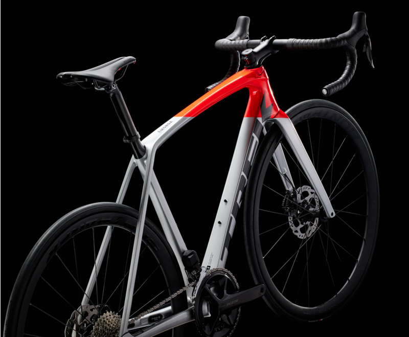 Trek Emonda SL 6 Pro Road Bike in Quicksilver/Radioactive Red-2